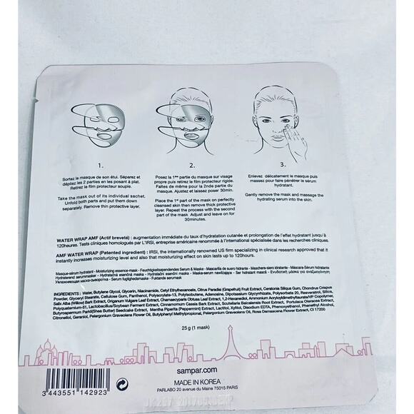 Lux SAMPAR H2O Emergency Skin Mask Moisturizing Hydrate Hydrogen Serum Relaxing - Picture 7 of 16